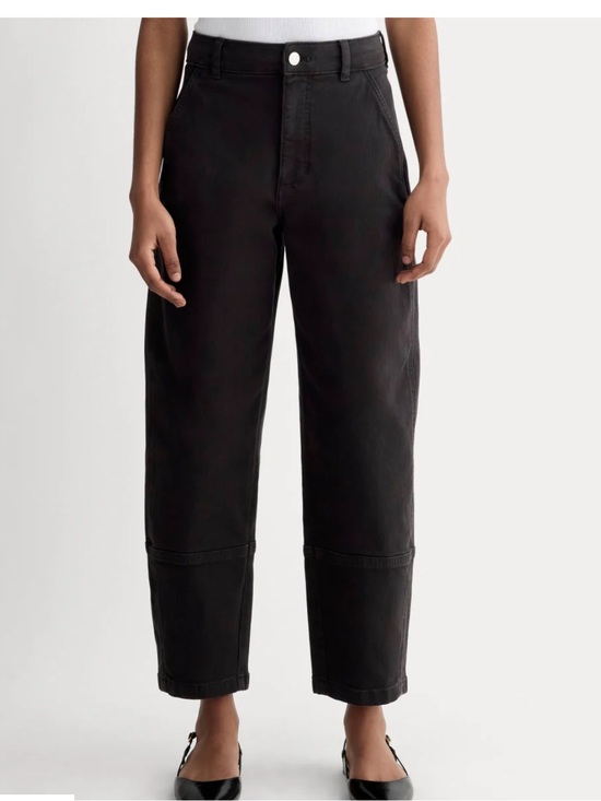 Everlane Denim - Everlane The Utility Barrel Pant Black 8R Organic Cotton Cropped Barrel Jeans